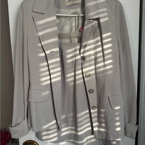 Lord & Taylor Women's Light Gray Suit Set